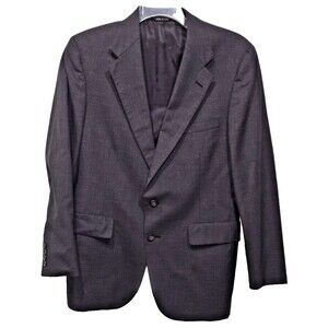 Vintage Chaps Ralph Lauren Blazer Mens 44R Gray Two Button Wool Blend USA Made